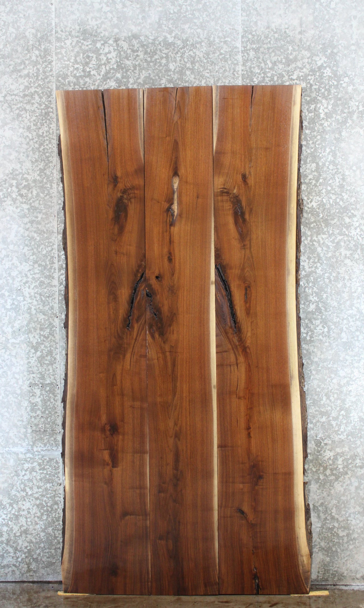 3- Bookmatched Live Edge Black Walnut Kitchen Table Top 1013-1015