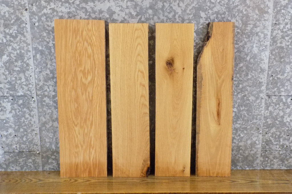 4- Kiln Dried White Oak Reclaimed Lumber Pack/Wall Shelf Slabs 11178-11179