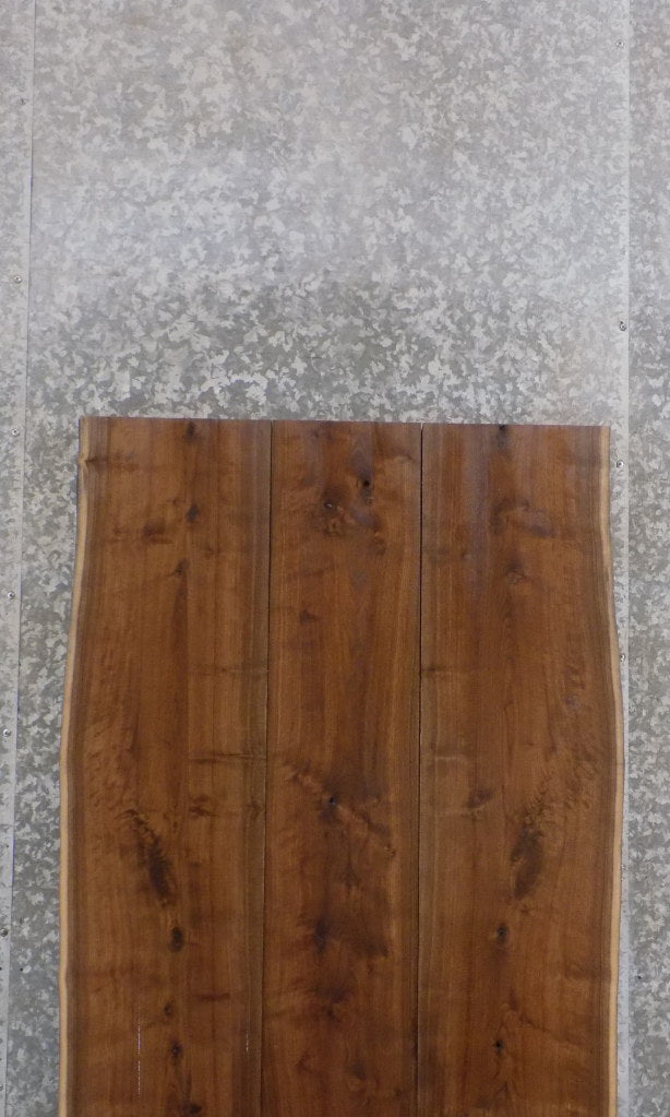 3- Bookmatched Black Walnut DIY Live Edge Kitchen Table Top Slabs 1118-1120