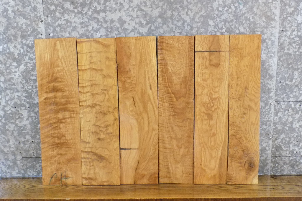 6- Figured White Oak Salvaged Kiln Dried Lumber/Craft Pack Slabs 11275-11276