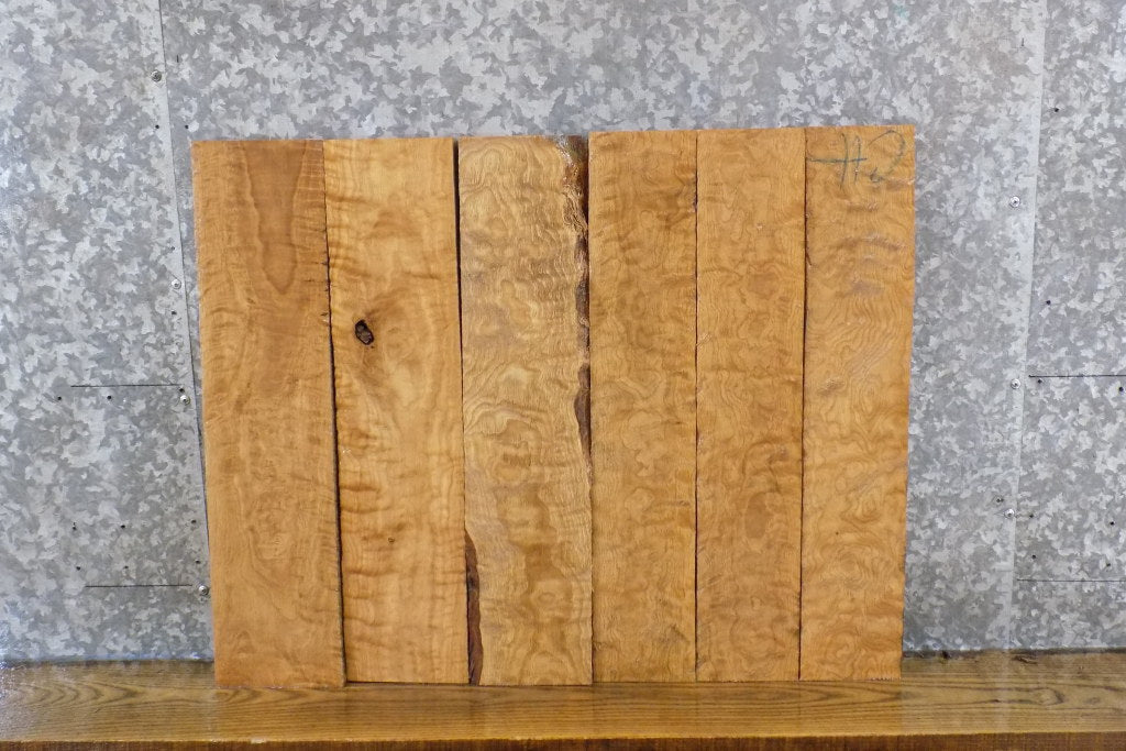 6- Figured White Oak Reclaimed Kiln Dried Lumber/Craft Pack Slabs 11293-11294