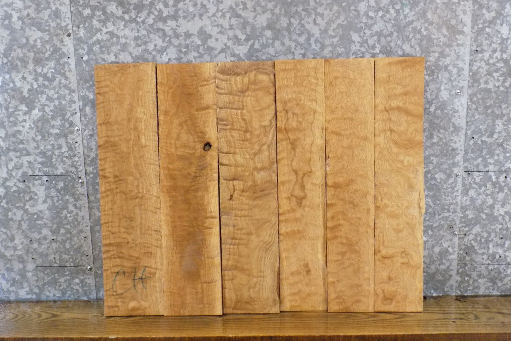 6- Figured White Oak Reclaimed Kiln Dried Lumber/Craft Pack Slabs 11293-11294