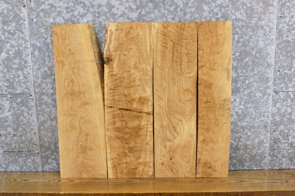 4- Reclaimed Figured White Oak Kiln Dried Lumber Boards 11475-11476