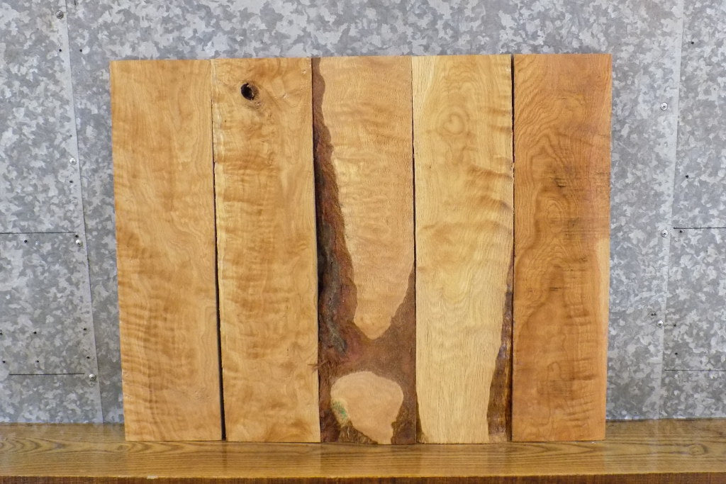 5- Kiln Dried Salvaged Figured White Oak Lumber Boards/Craft Pack 11540-11541