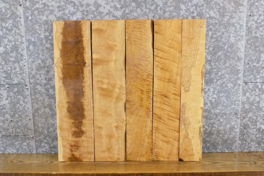 5- Figured White Oak Salvaged Kiln Dried Lumber Boards/Craft Pack 11575-11576