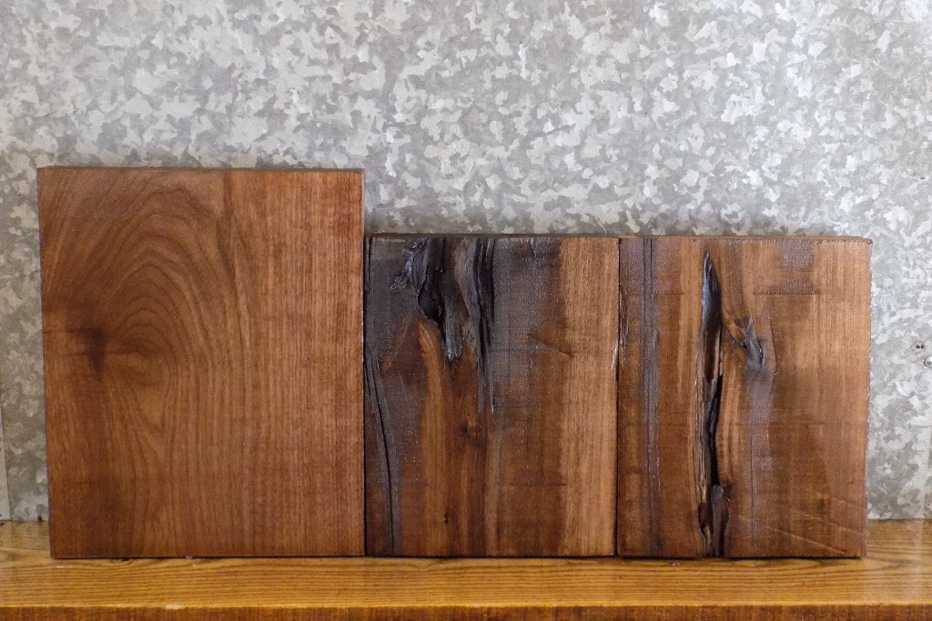 3- Kiln Dried Reclaimed Black Walnut Lumber Boards/Craft Pack 13276-13278