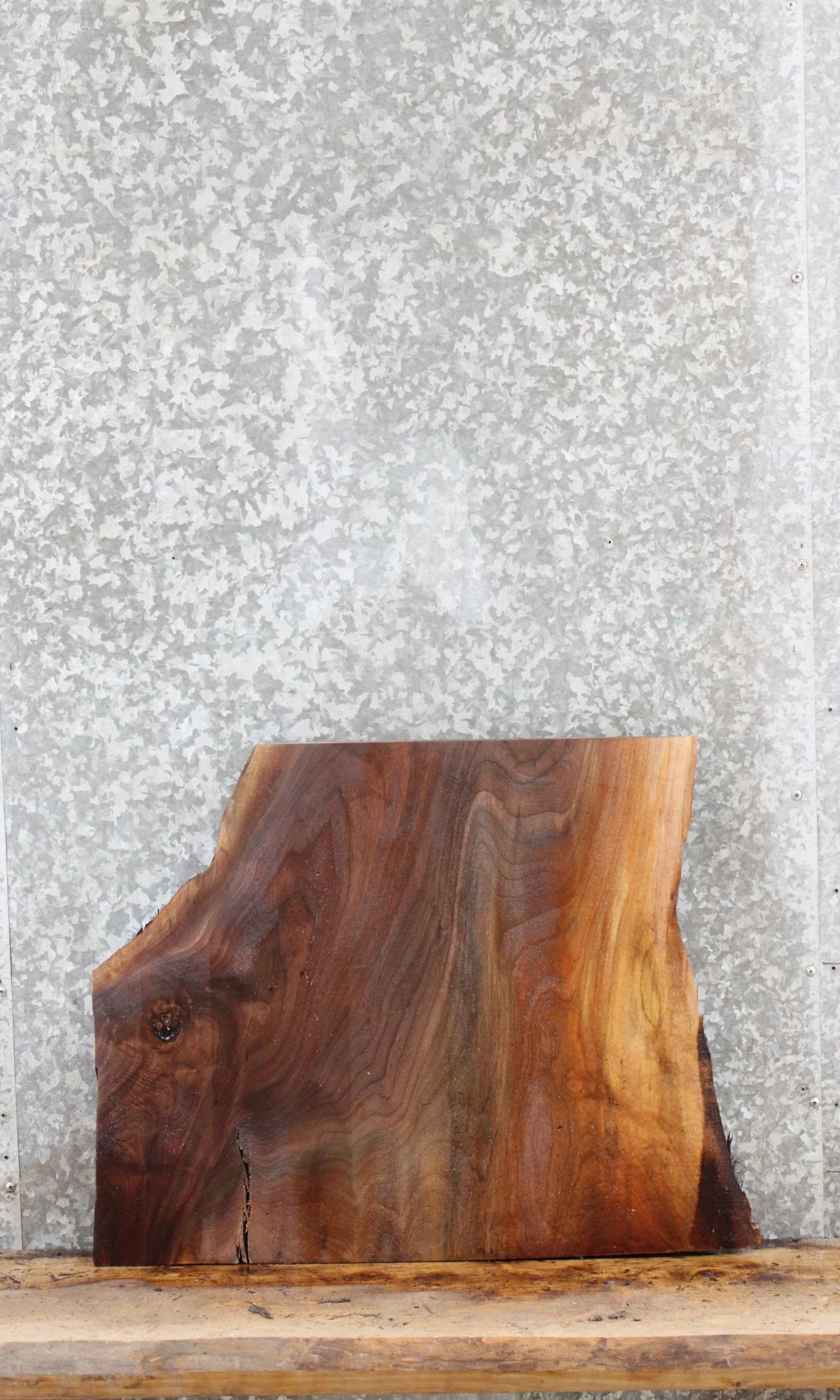 Live Edge Black Walnut End Table Top 13298