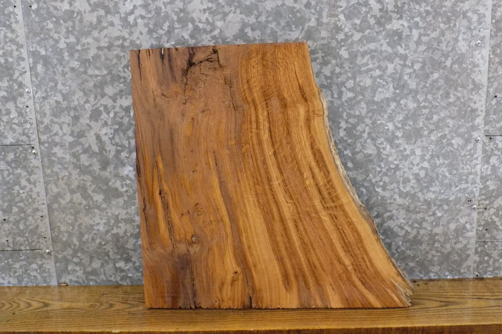 Partial Live Edge Red Oak End/Entry Table Top Wood Slab 13301