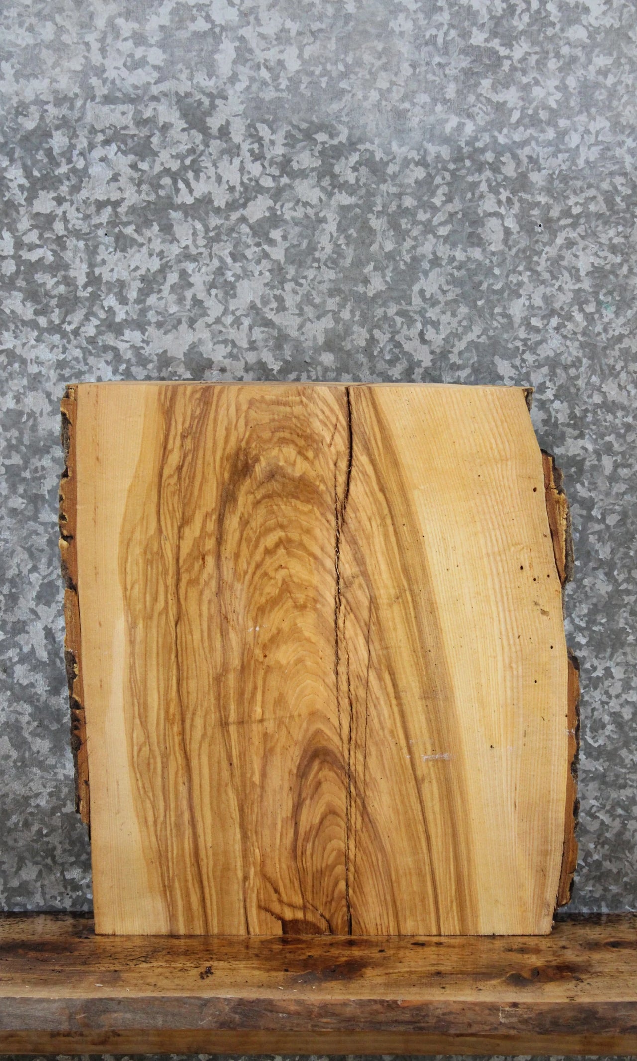 Live Edge Ash End Table Slab/ Natural Edge Lumber Board 13301