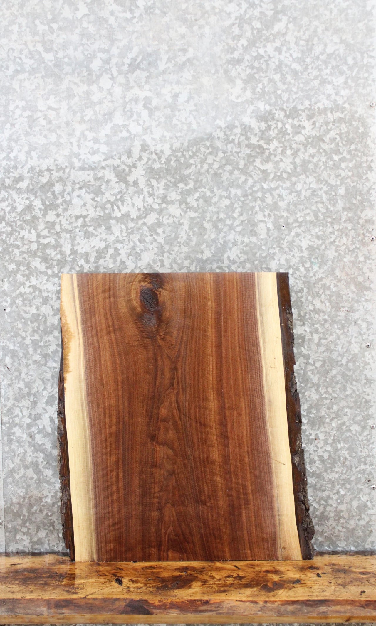 Live Edge Black Walnut End Table Top Slab 13366