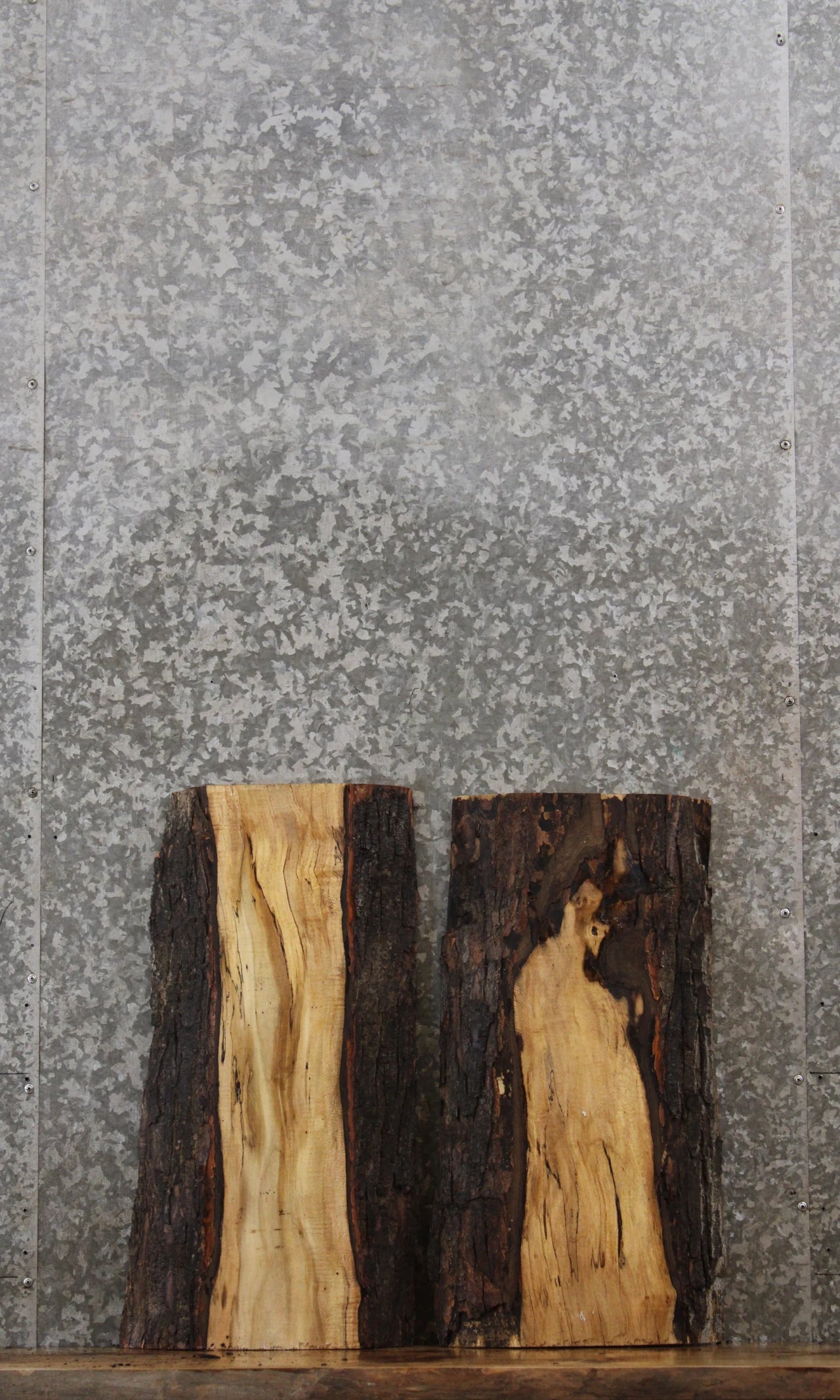 2- Live Edge Maple Wall Shelves/Side Tables 13787-13788