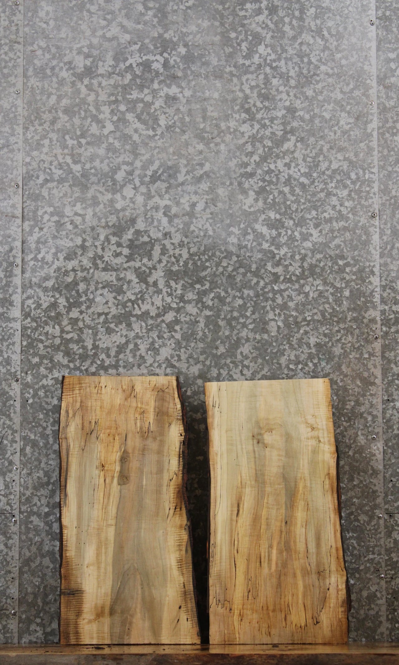 2- Live Edge Maple Wall Shelves/Side Tables 13787-13788