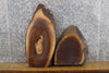 Thumbnail for 2- Partial Live Edge Black Walnut Oval Cut Craft Pack Slabs 14090-14091