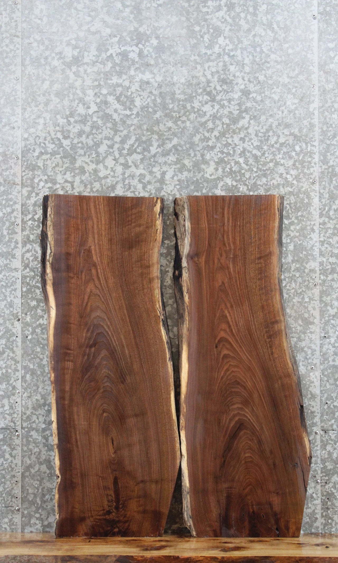 2- Live Edge Black Walnut Side/Sofa Table Tops 1592-1593