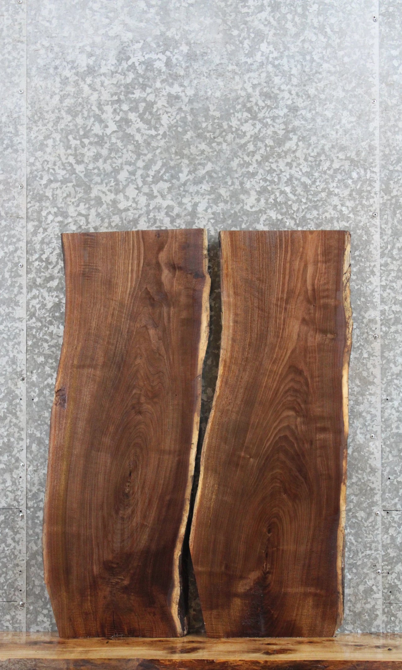 2- Live Edge Black Walnut Side/Sofa Table Tops 1592-1593