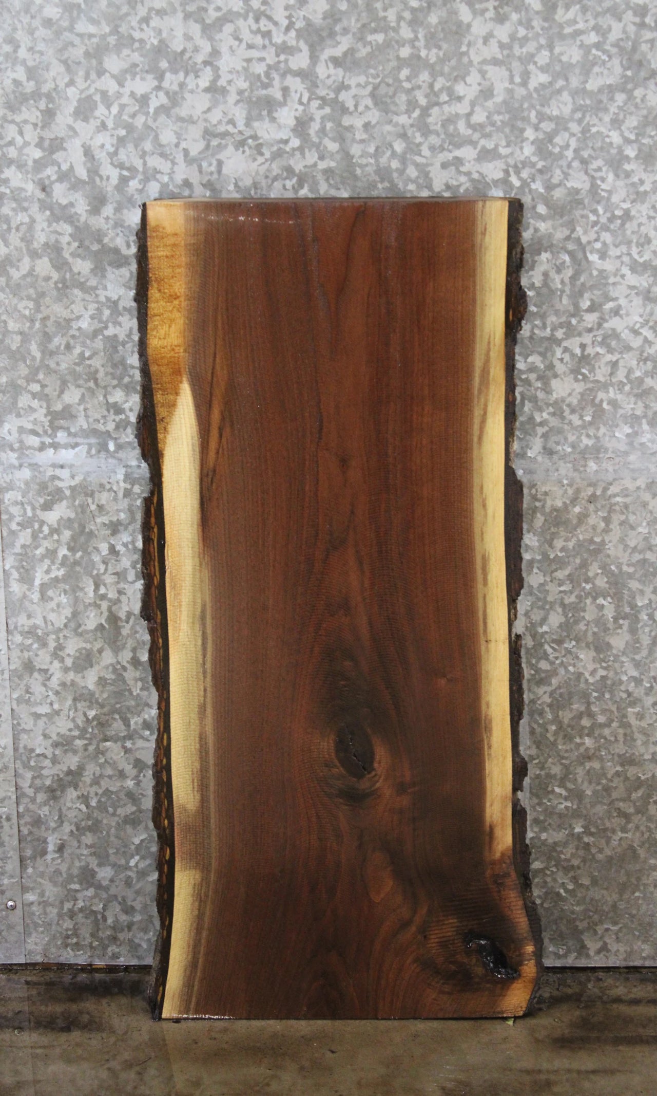 Live Edge Black Walnut Full Bark Side/Sofa Table Top Slabs 1715