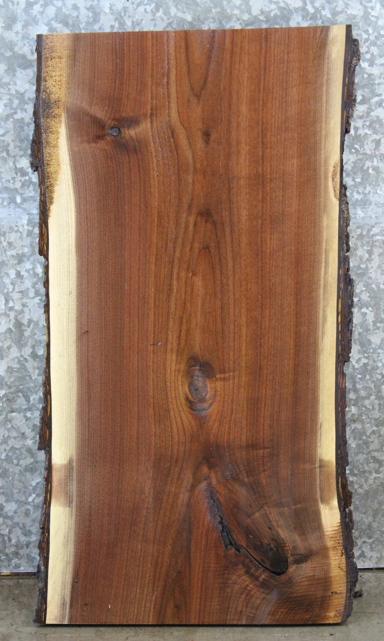 Natural Edge Black Walnut Full Bark Solid Wood Slab 1720