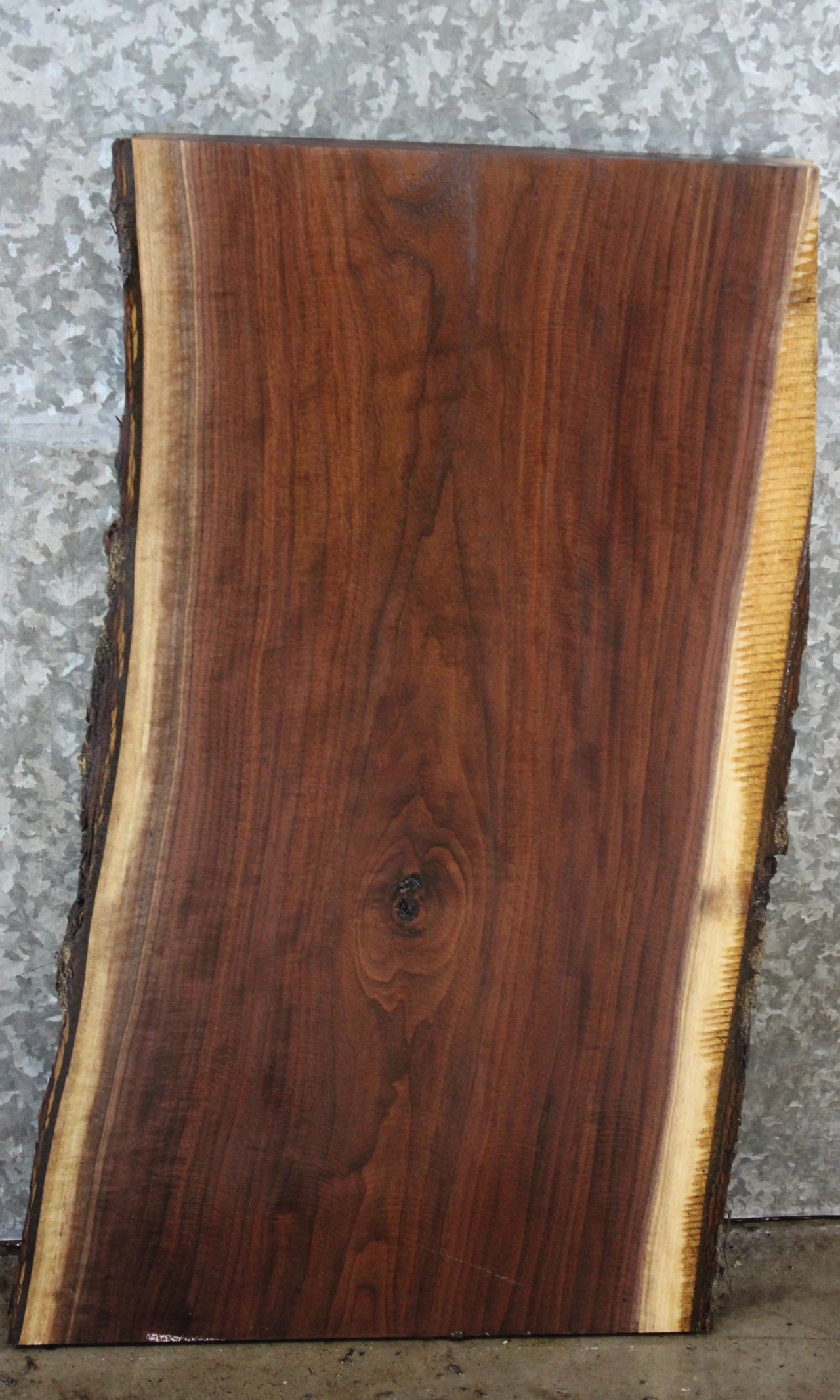 Natural Edge Black Walnut Bark End/ Entry Table Top Slab 1791