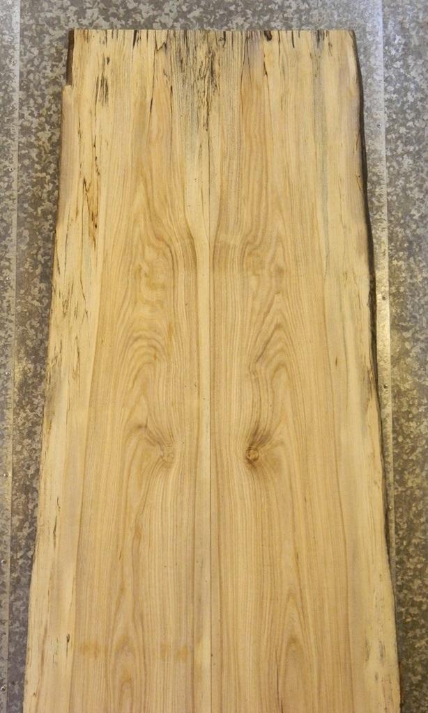 2- Bookmatched Live Edge Hackberry Table Top Wood Slabs CLOSEOUT 20233-20234