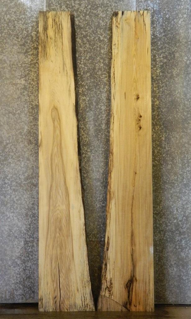 2- Bookmatched Live Edge Hackberry Table Top Wood Slabs CLOSEOUT 20233-20234