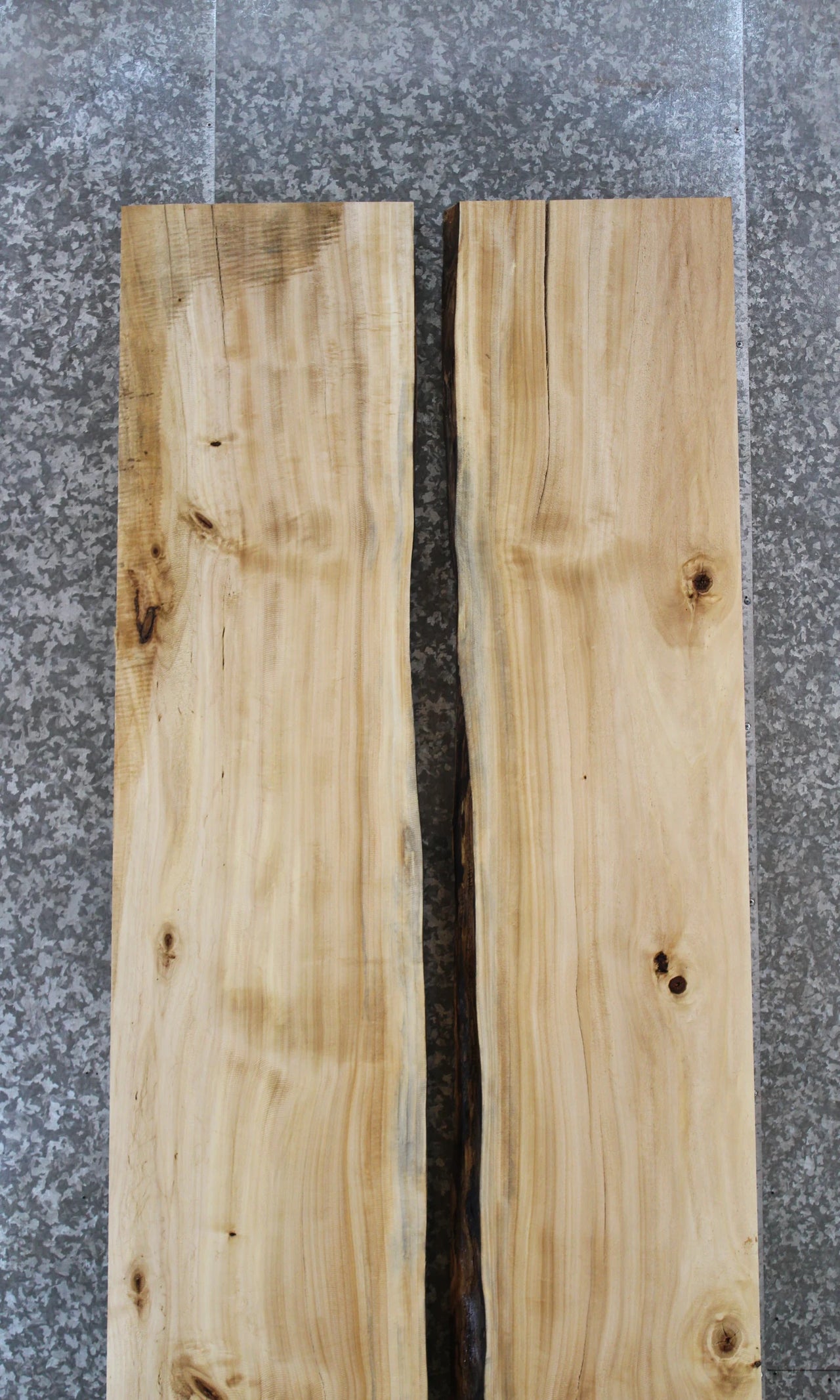 2- Bookmatched Live Edge Maple Conference Table Top Slabs 20430-20431