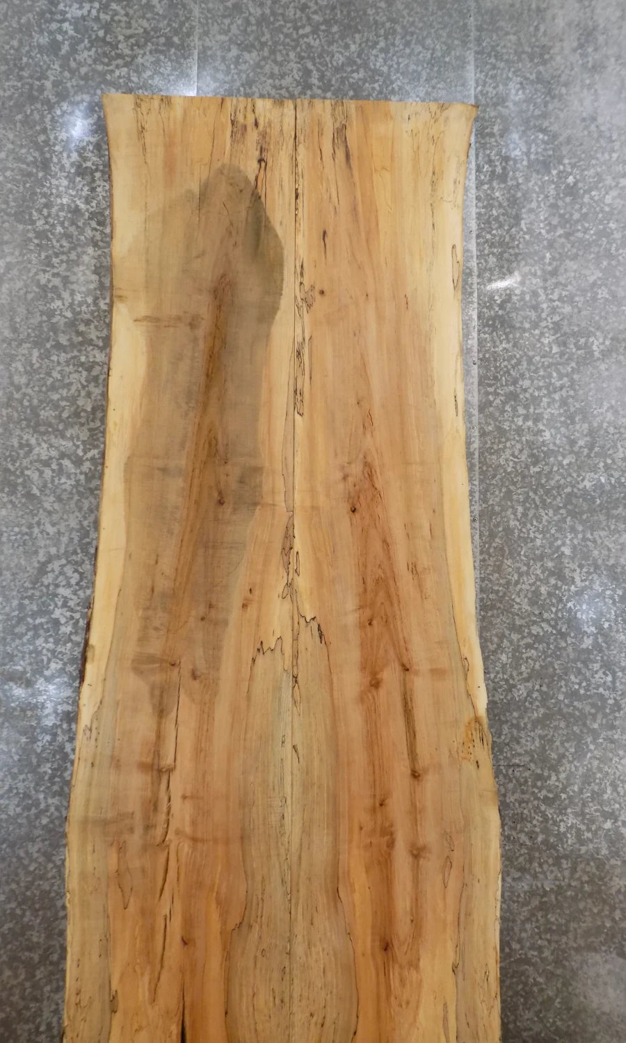 2- Live Edge Bookmatched Spalted Maple Conference Table Top Slabs 20433-20434