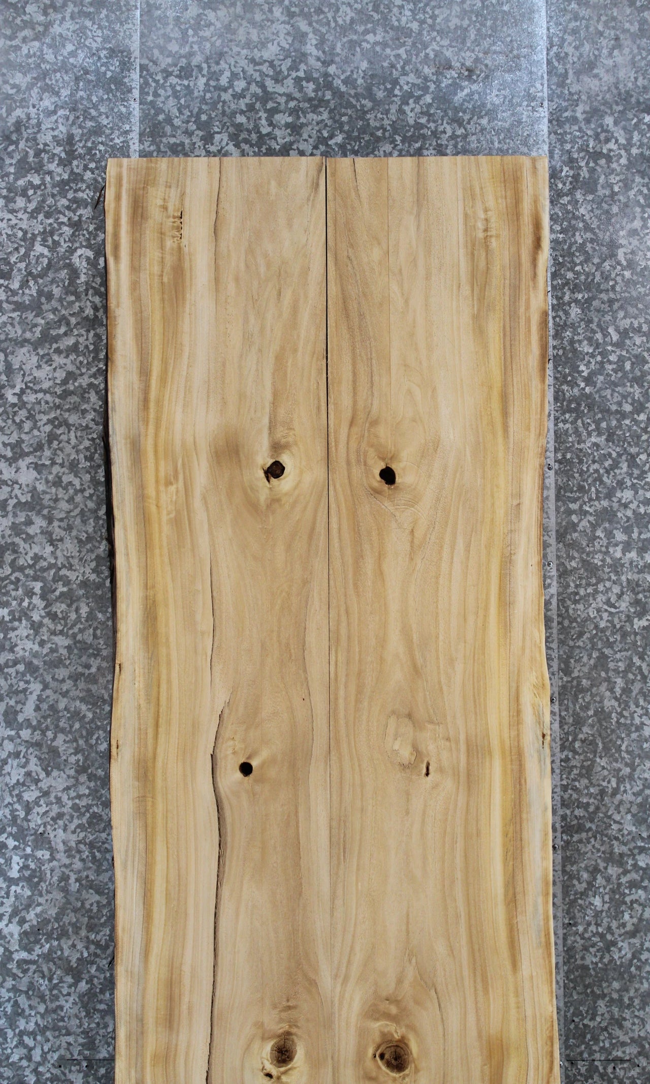 2- Bookmatched Live Edge Maple Kitchen Table Top Slabs 20473-20474