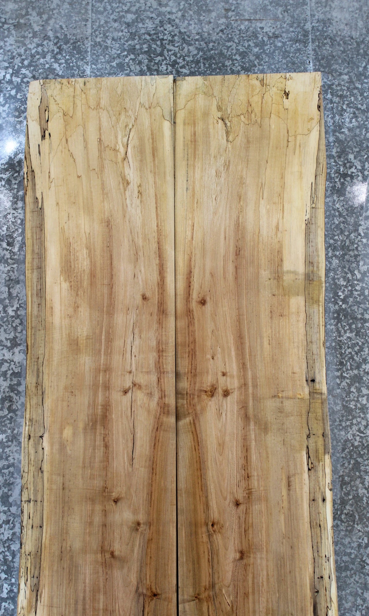 2- Bookmatched Live Edge Maple Kitchen Table Top Slabs 20481-20482