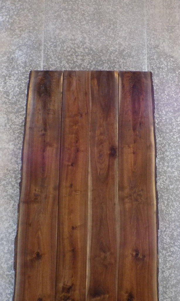 4- DIY Live Edge Black Walnut Bookmatched Dining Table Top Slabs 20529-20532