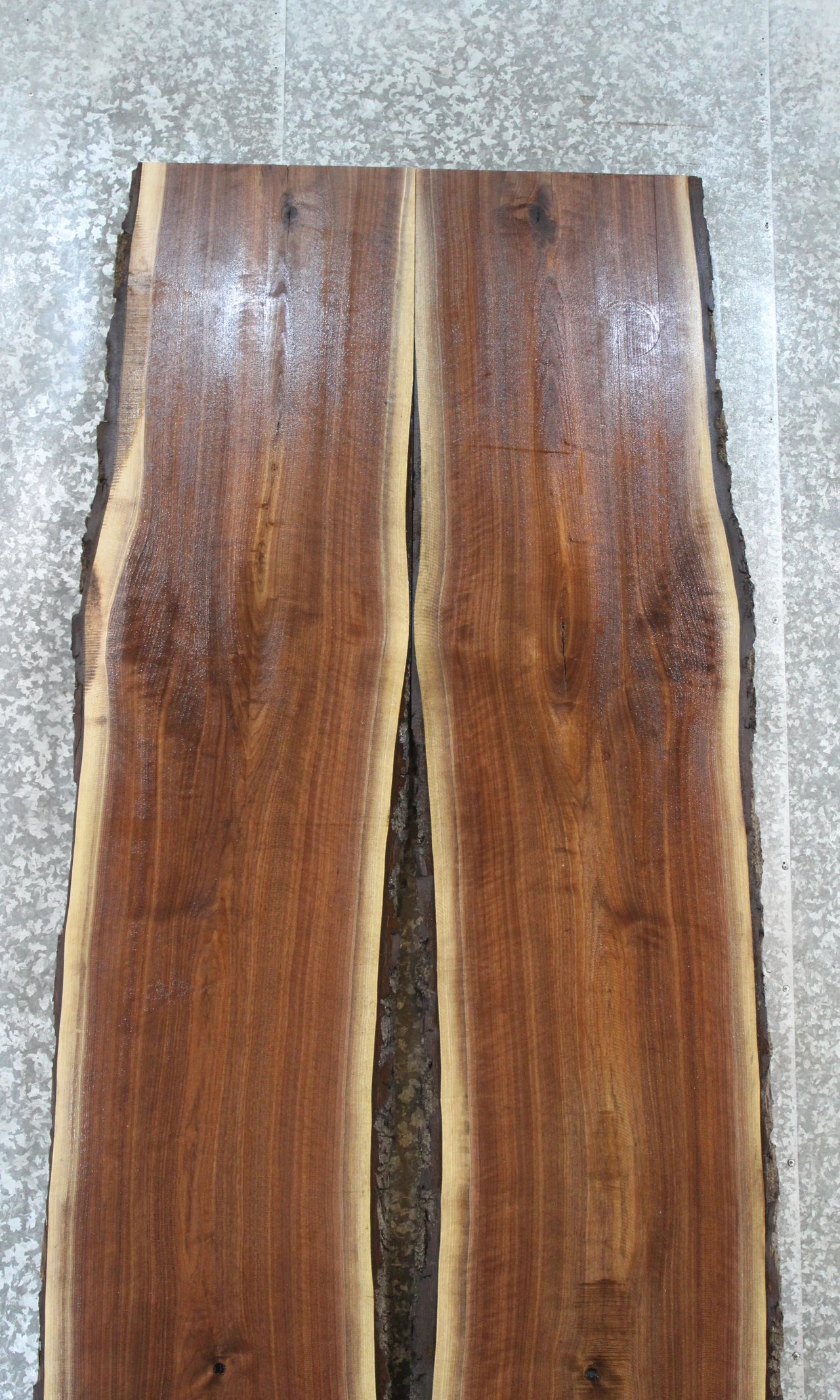 2- Live Edge Black Walnut River/Pond Table Top Set 20550-20551