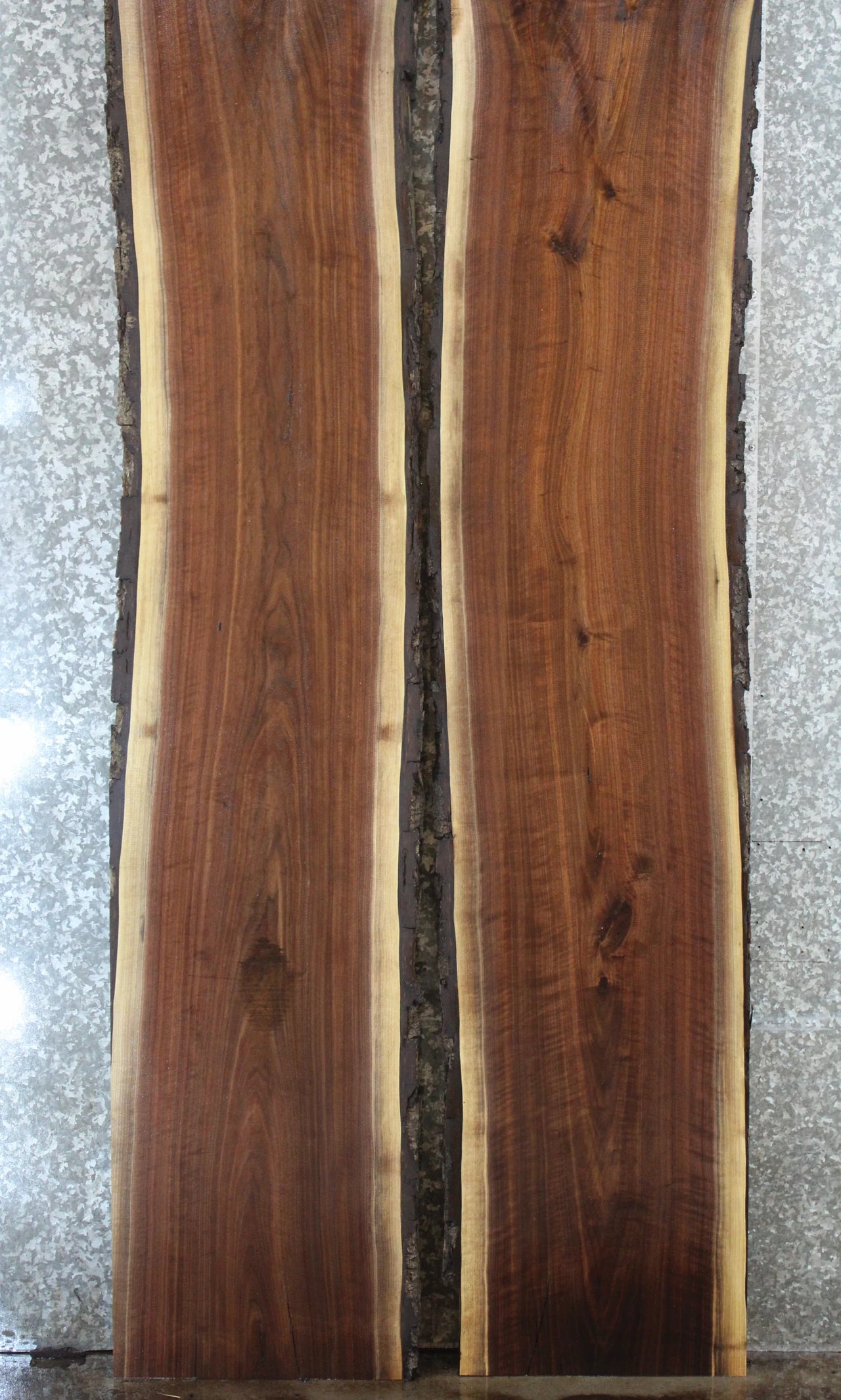 2- Live Edge Black Walnut River/Pond Table Top Set 20550-20551