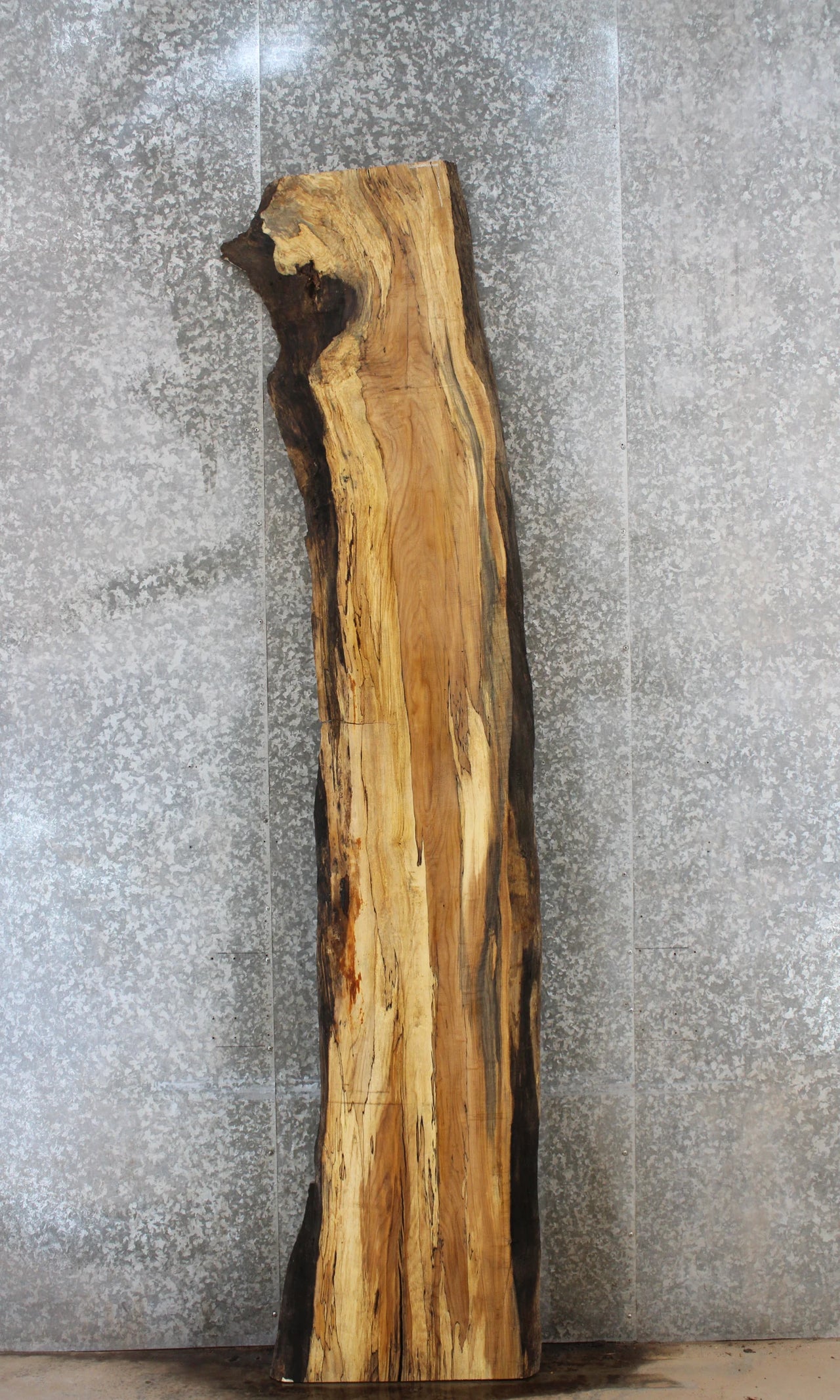 Salvaged Natural Edge Maple Bar Top Slab 20601