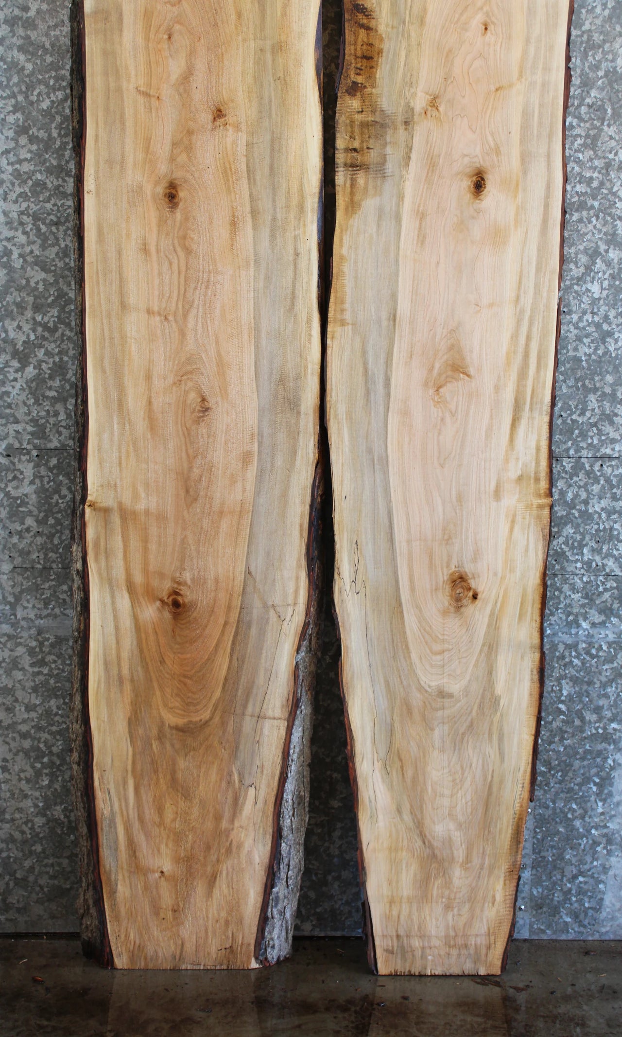 2- Live Edge Maple Bar Tops/Sofa Table Tops 270-271