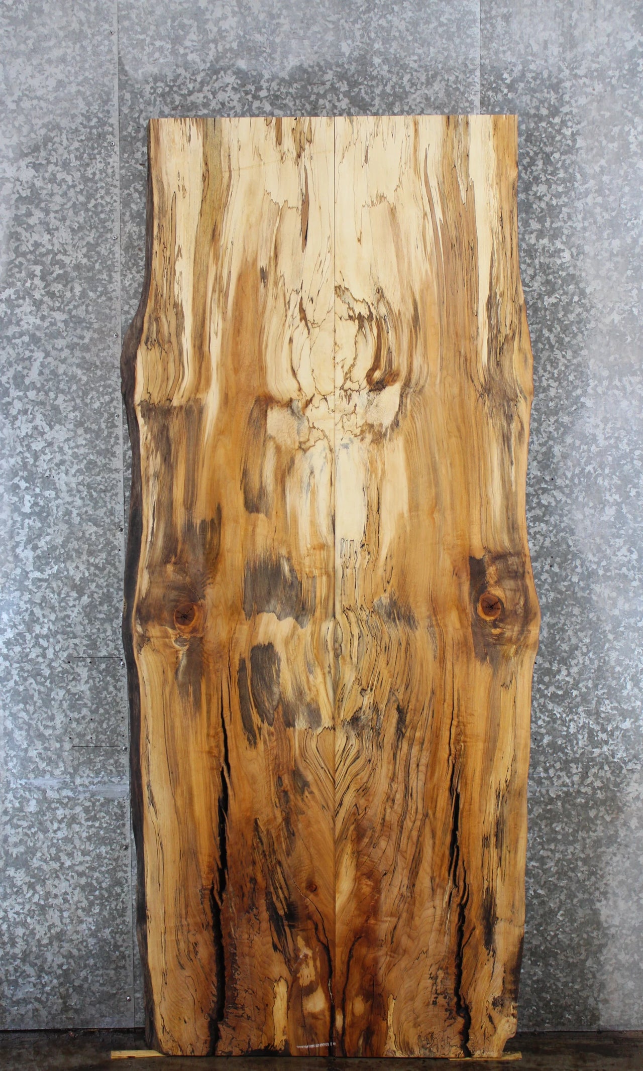 2- Bookmatched Live Edge Maple Conference Table Top Slabs 283-284