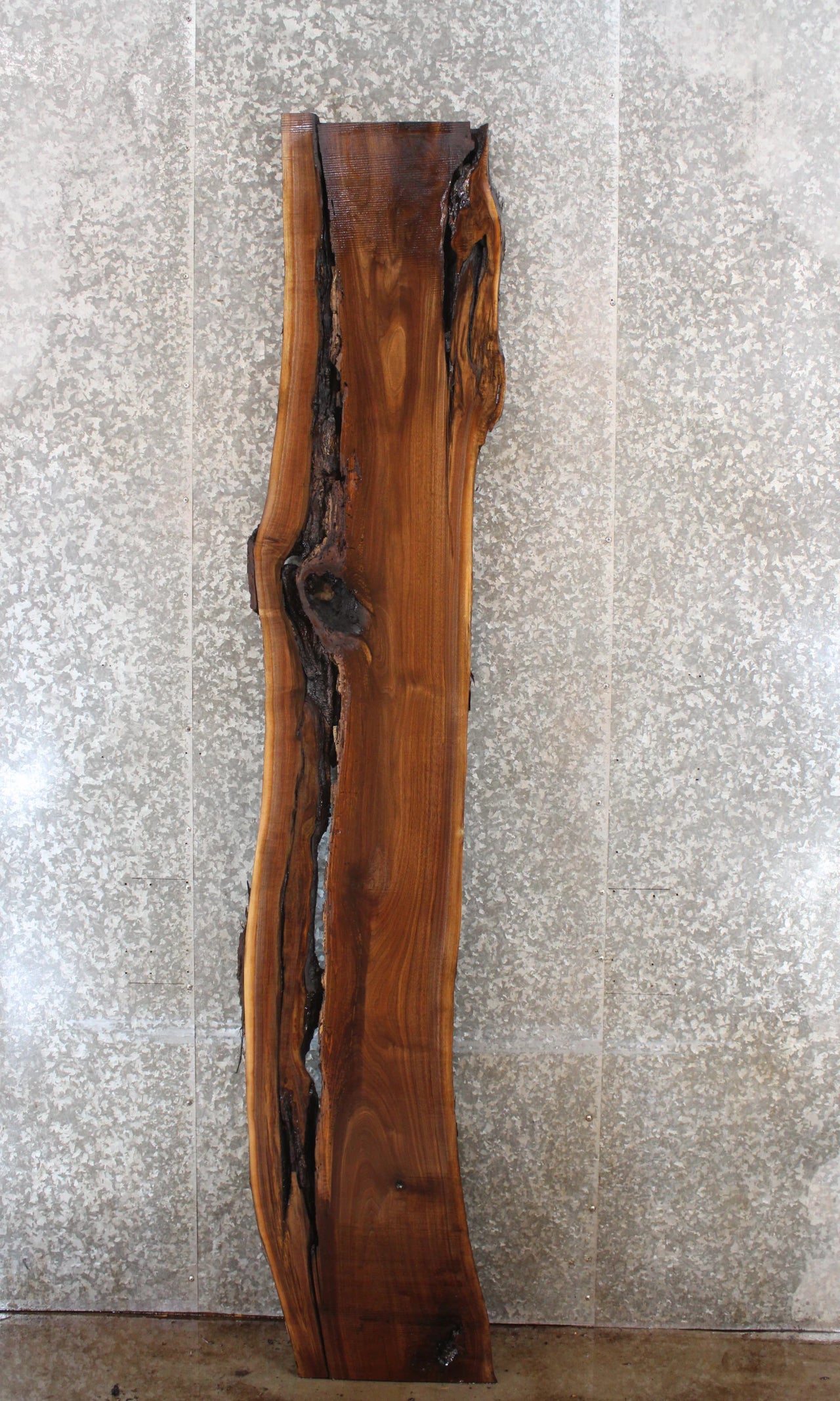 2- Salvaged Live Edge Black Walnut Bar Top Slab CLOSEOUT 323