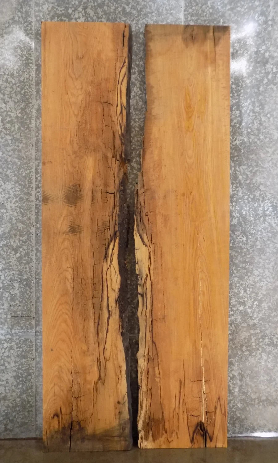 2- Rustic Live Edge Ash Epoxy Table/Dining Table Top Wood Slabs 347-348