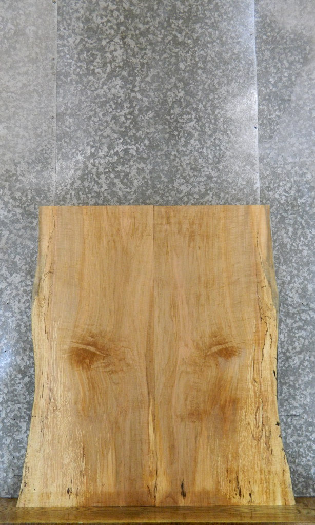 2- Spalted Maple Live Edge Kitchen Table Top Slabs CLOSEOUT 39015-39016