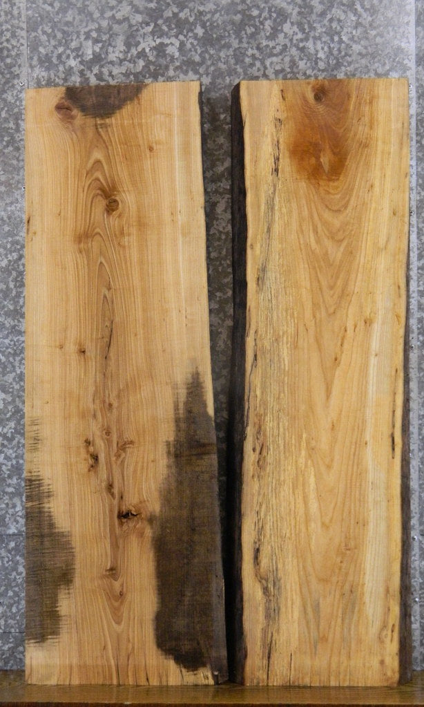 2- Live Edge Ash Office/Computer Desk Top Slabs CLOSEOUT 39040-39041