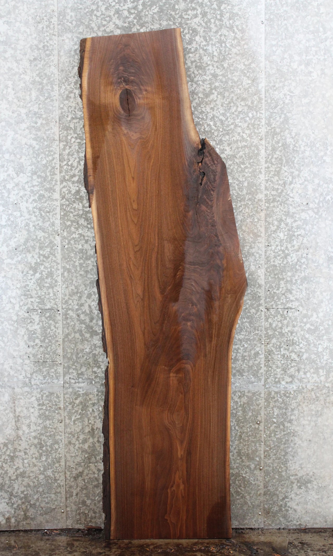 Live Edge Figured Black Walnut Sofa/Cocktail Table Top 39139