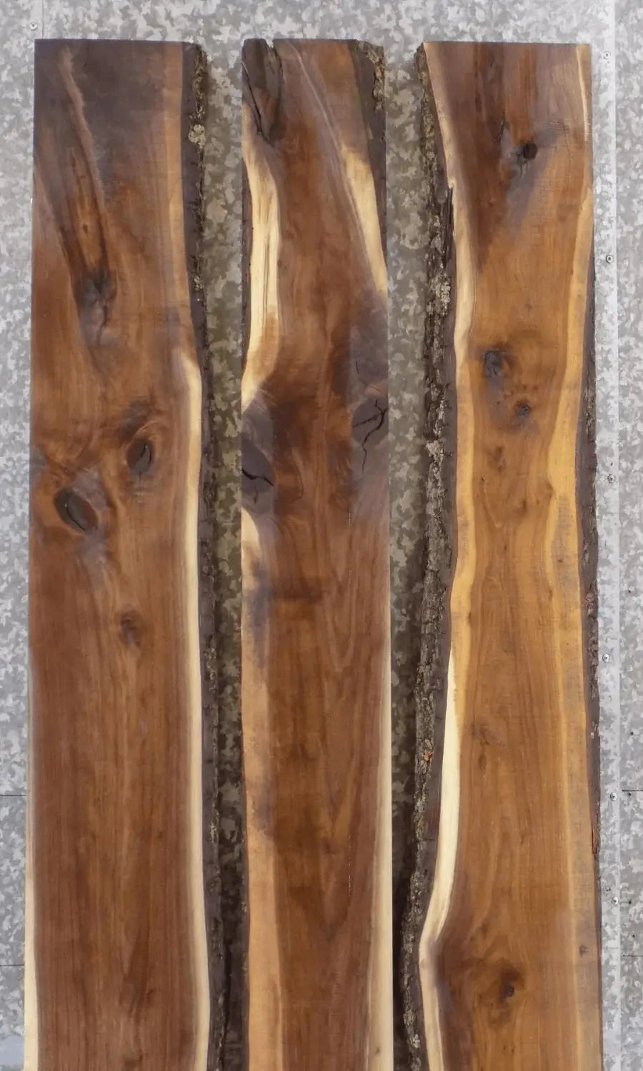 3- Live Edge Black Walnut Dining Room/Desk Top Wood Slabs 39180-39182