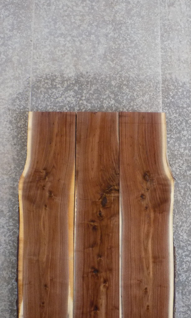 3- DIY Live Edge Black Walnut Bookmatched Dining Table Top Slabs 39230-39232