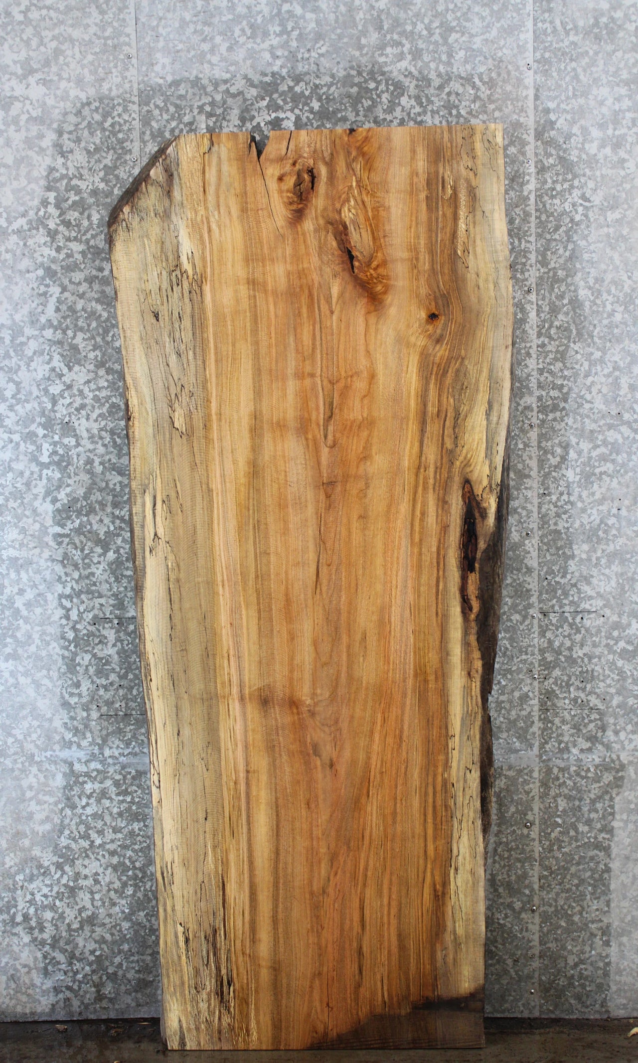 Salvaged Live Edge Maple Conference Table Top Slab 39278