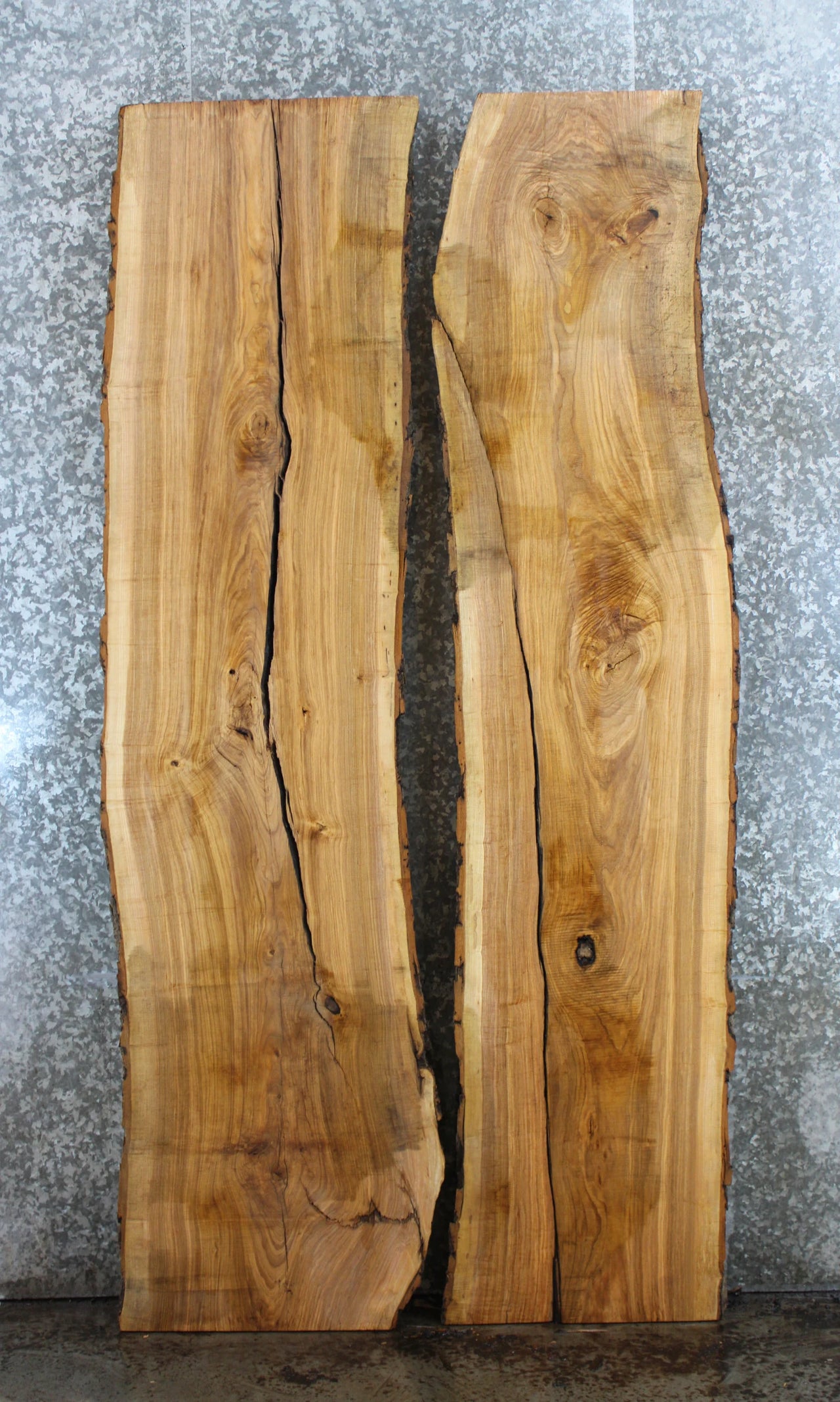 2- Live Edge Ash Epoxy River Dining/Kitchen Table Top/ Wood Slabs 39294-39295