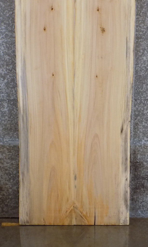 2- Bookmatched Live Edge Cottonwood Table Top Slabs CLOSEOUT 39339-39340