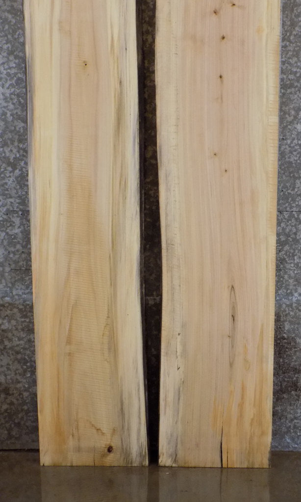 2- Bookmatched Live Edge Cottonwood Table Top Slabs CLOSEOUT 39339-39340