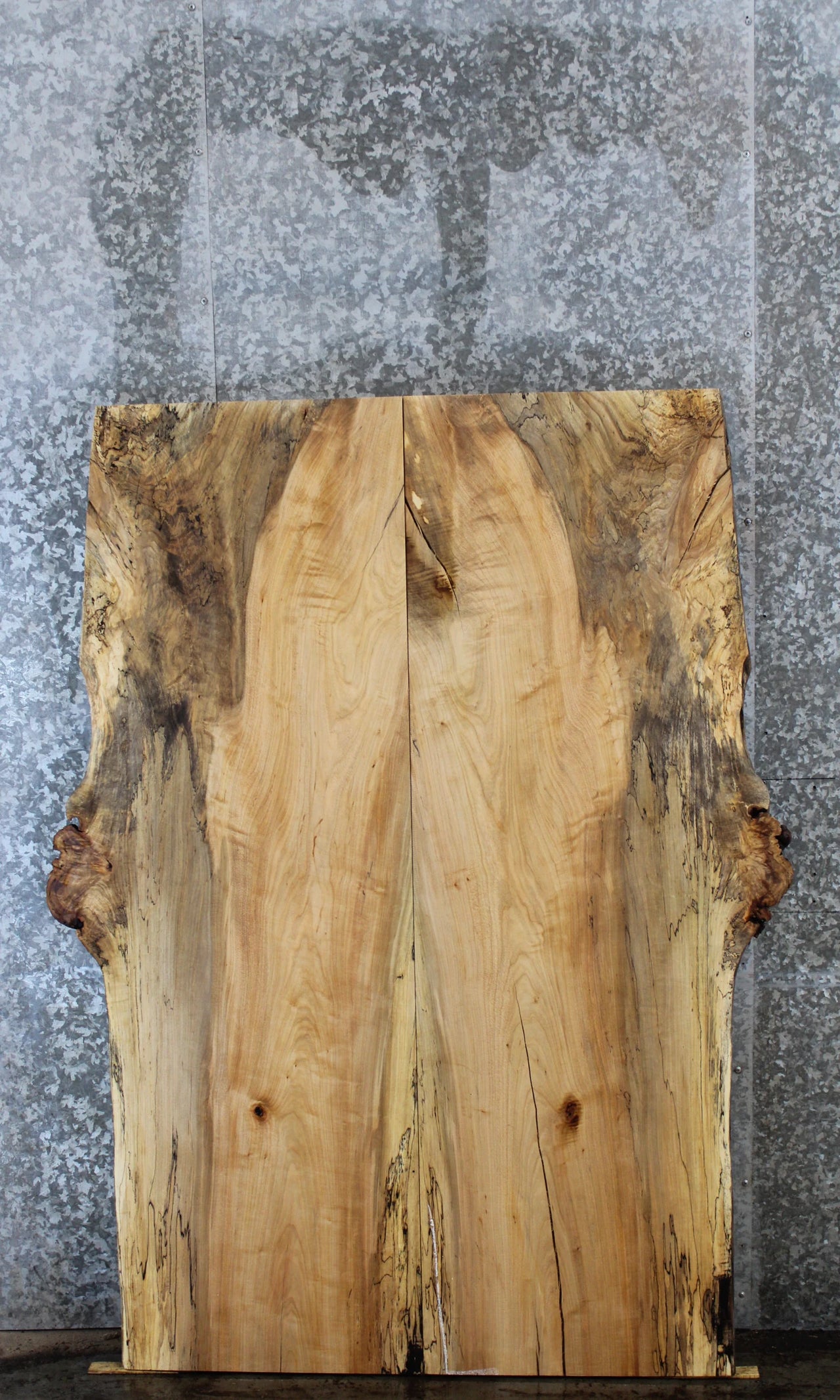 2- Bookmatched Live Edge Maple Kitchen Table Top Slabs 39451-39452