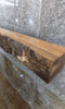 Thumbnail for Rustic Thick Cut Partial Live Edge Red Oak Mantel Slab 40005