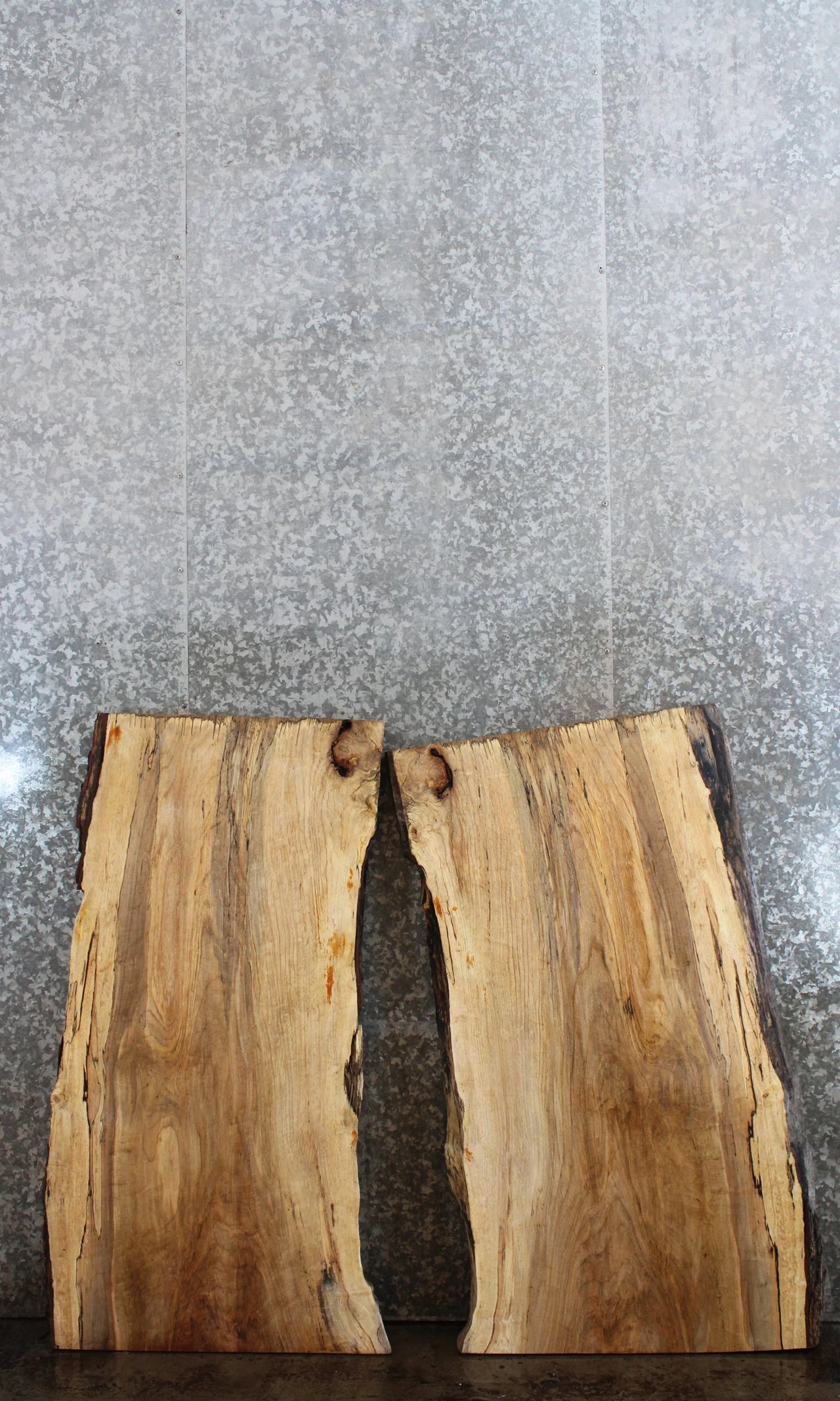 2- Live Edge Spalted Maple Coffee Table Tops 40059-40060