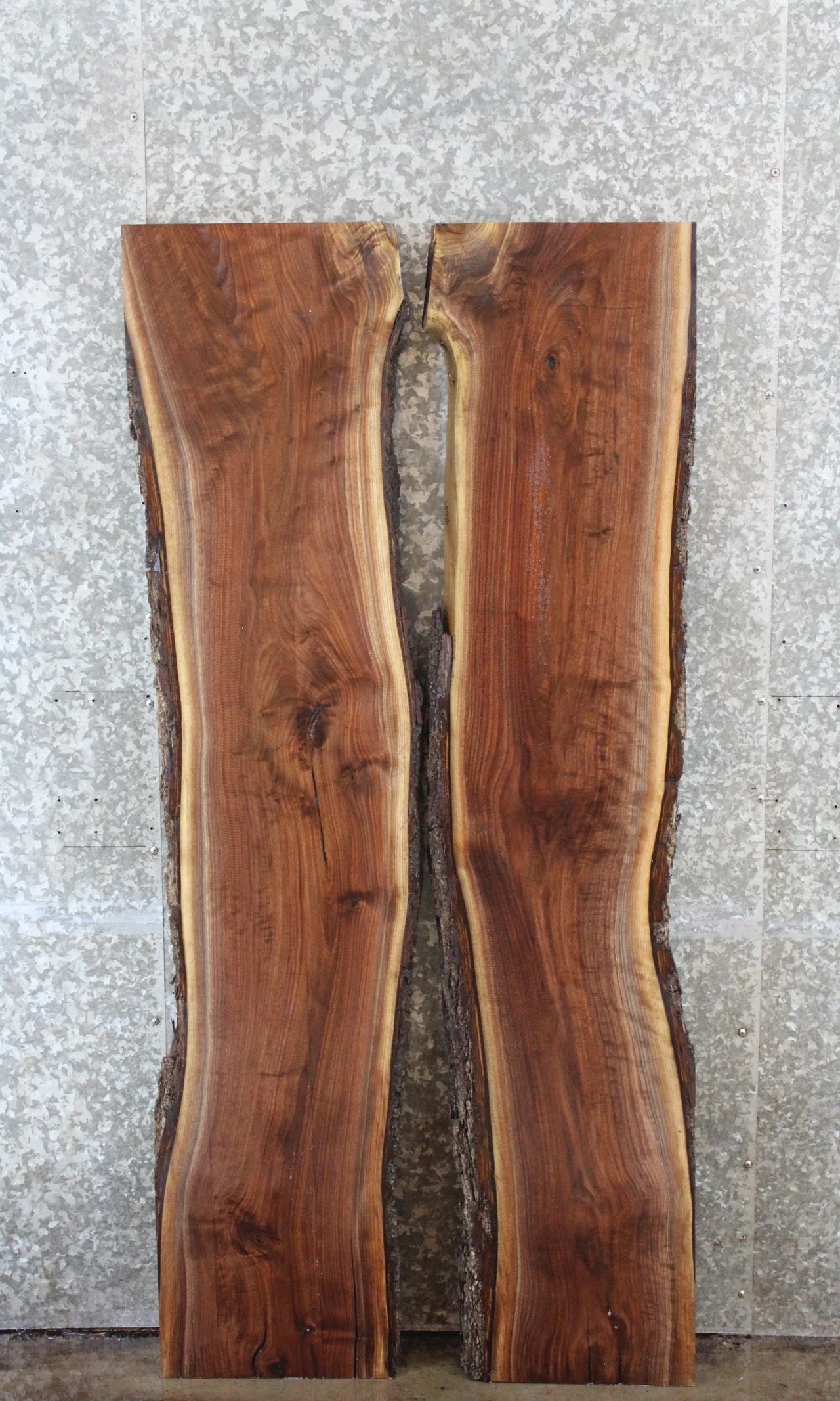 2- Natural Edge Black Walnut River/Pond Table Top 40666-40667