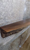 Thumbnail for Thick Cut Black Walnut Partial Live Edge Rustic Mantel Slab 40750